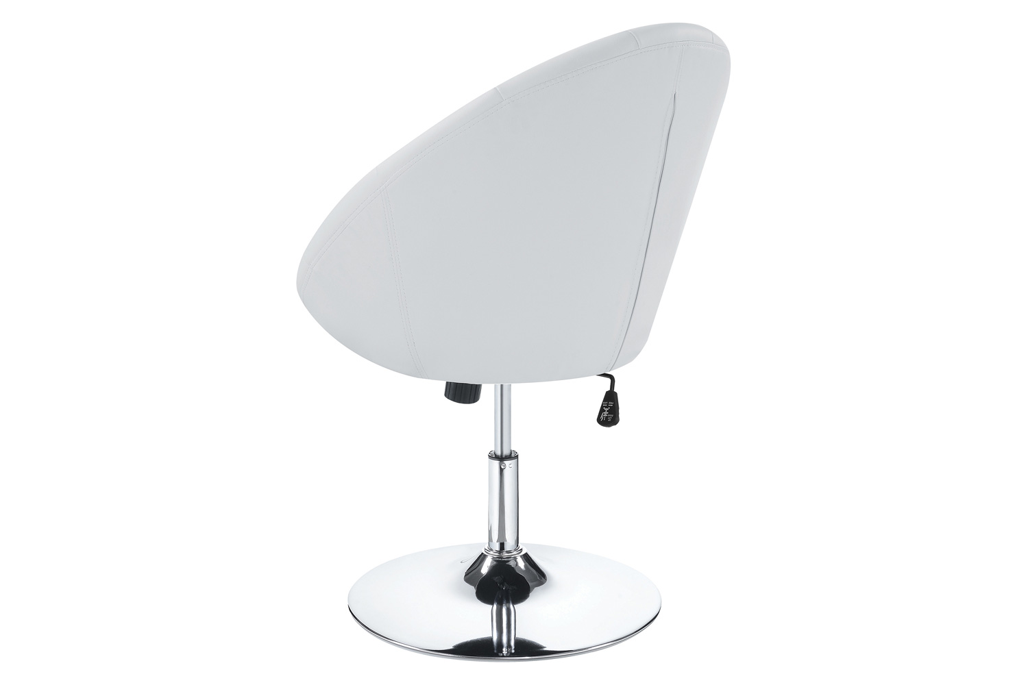 Coaster Round Tufted Swivel Chair - White/Chrome