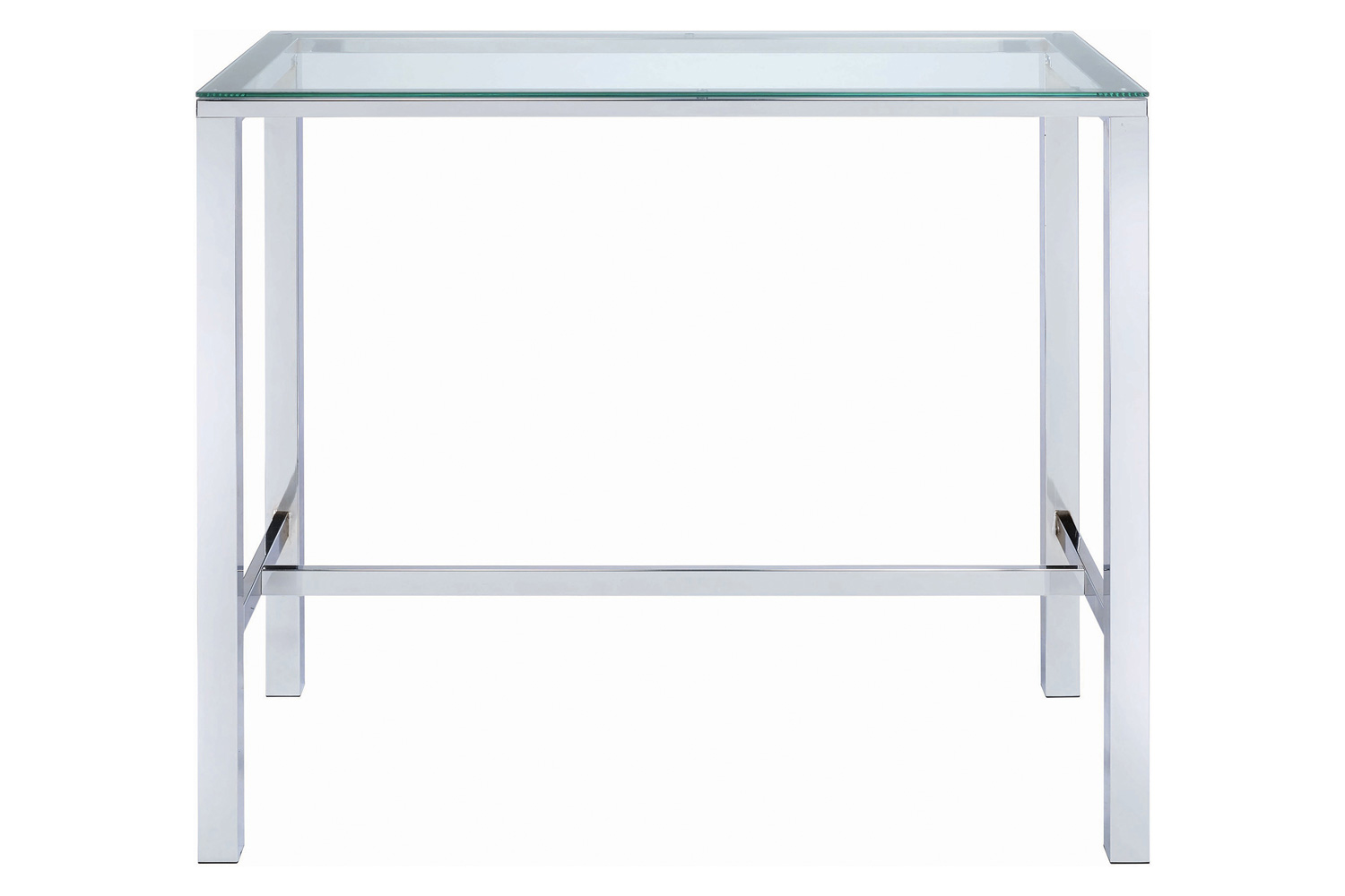 Coaster - Bar Table With Glass Top in Chrome