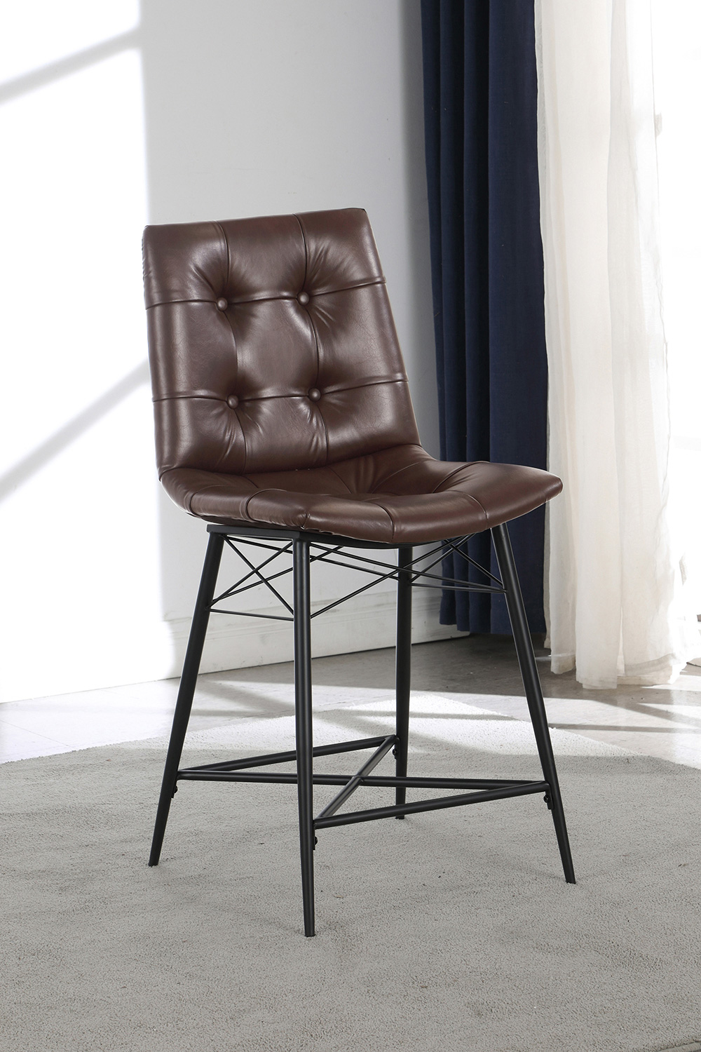 Coaster Upholstered Tufted Counter Height Stools (Set Of 2) - Brown