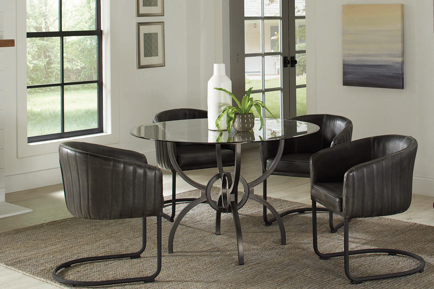 Coaster - Aviano Dining Table Base in Gunmetal