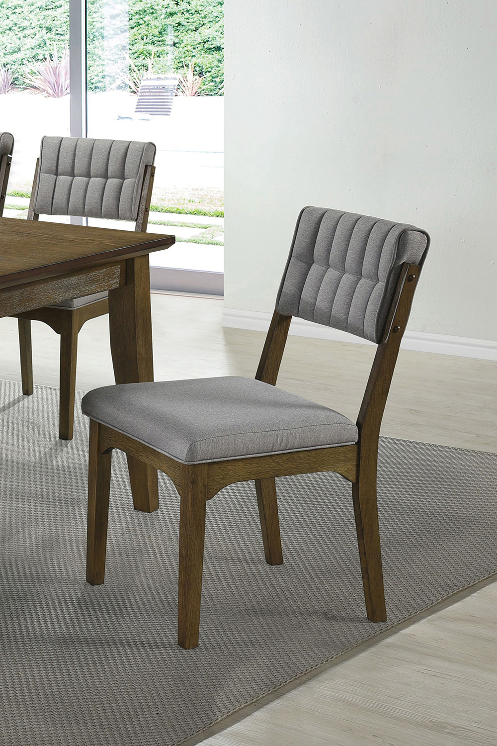 Coaster - Rayleene Tufted Bach Side Chairs (Set Of 2) in Gray/Medium Brown