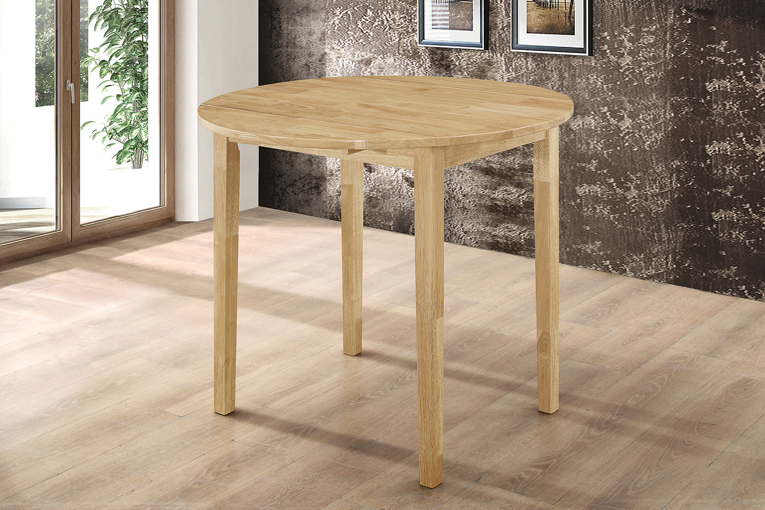 Coaster 3-Piece Dining Set with Drop Leaf - Natural/Tan