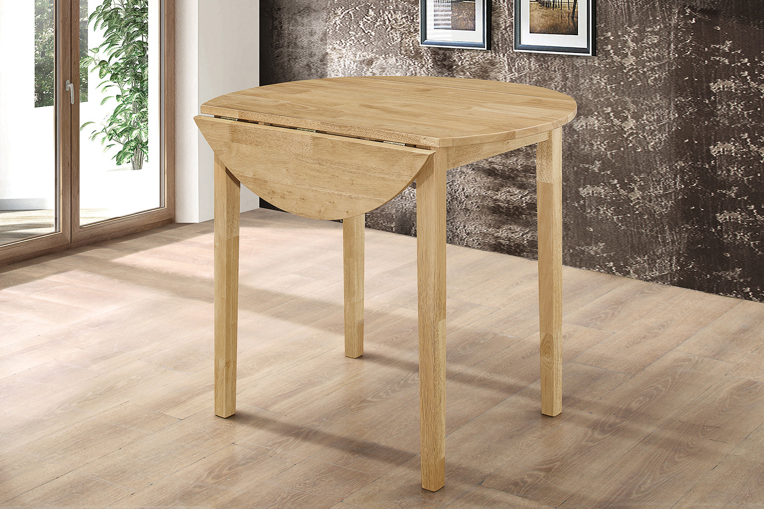 Coaster 3-Piece Dining Set with Drop Leaf - Natural/Tan