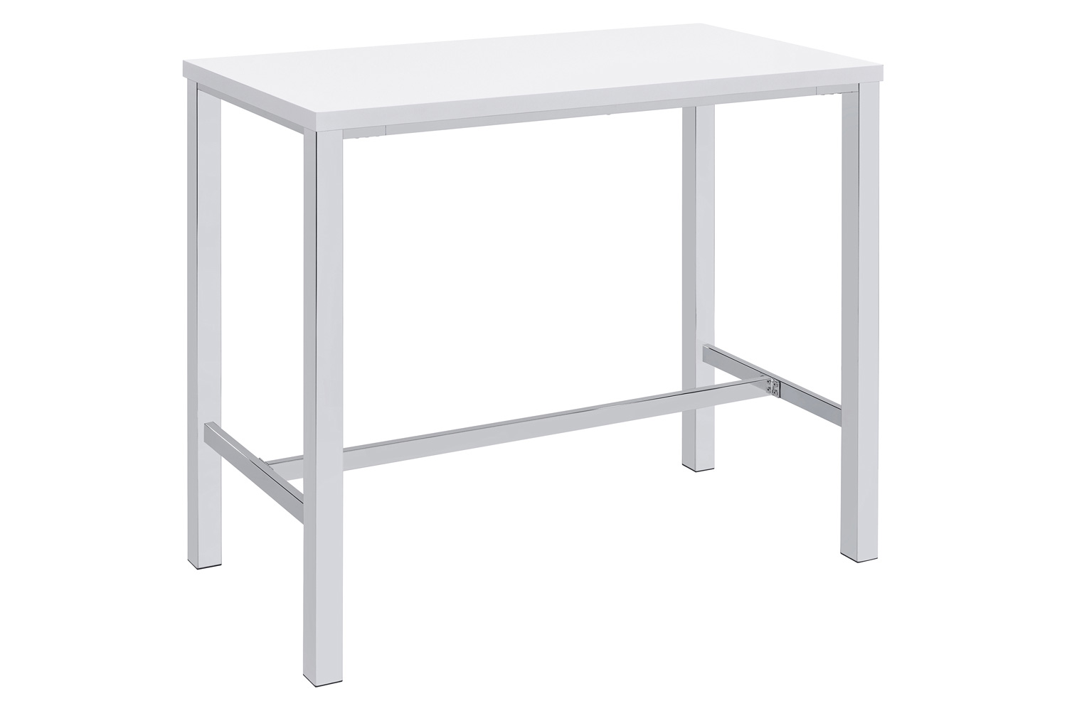 Coaster - 5-Piece Bar Set in White High Gloss/Chrome