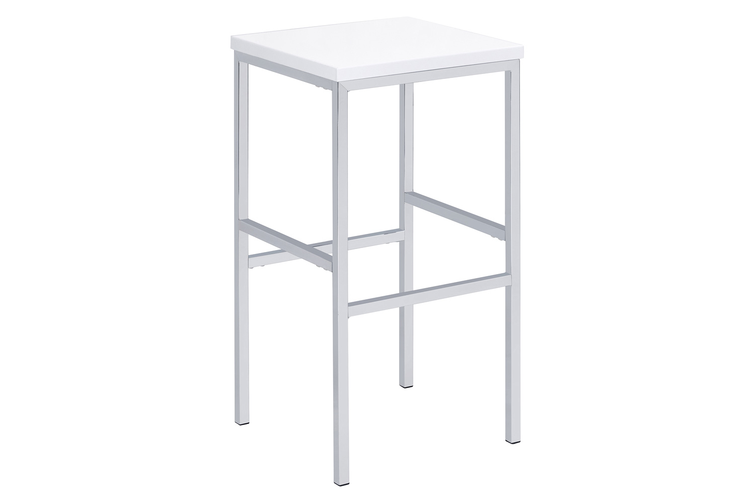 Coaster - 5-Piece Bar Set in White High Gloss/Chrome