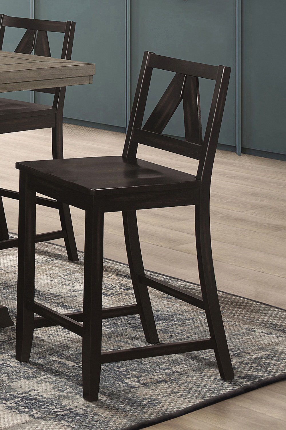 Coaster - Bairn Counter Height Stools With Low Back (Set Of 2) in Black Sand
