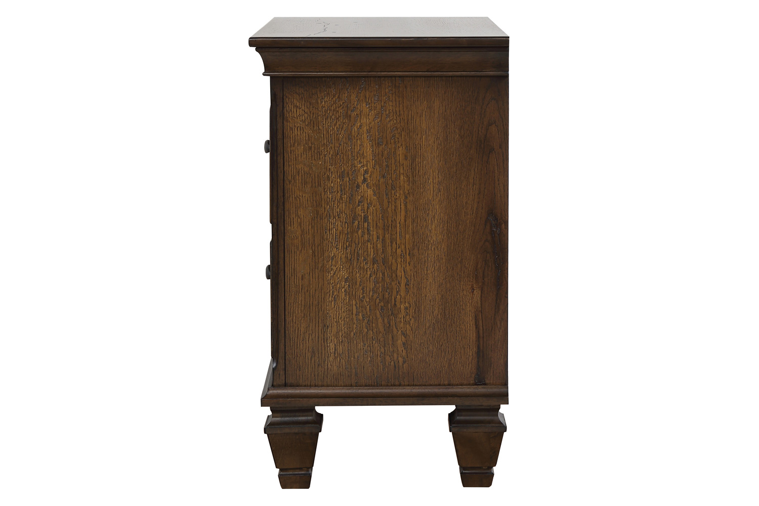 Coaster - 2-Drawer Nightstand With Pull Out Tray in Burnished Oak