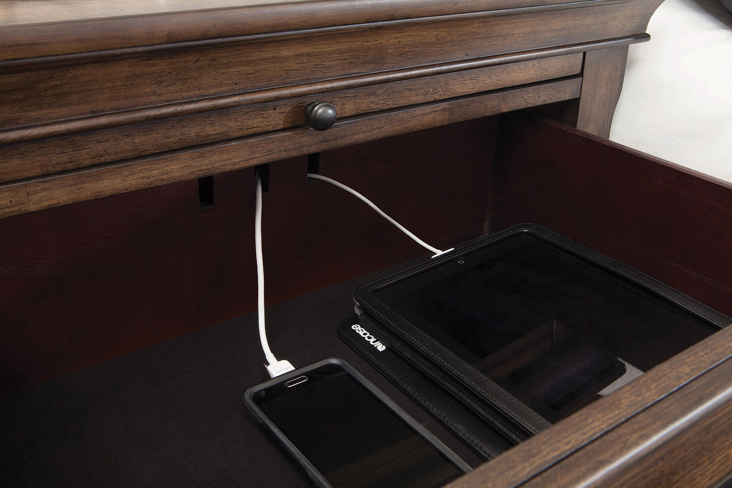 Coaster - 2-Drawer Nightstand With Pull Out Tray in Burnished Oak