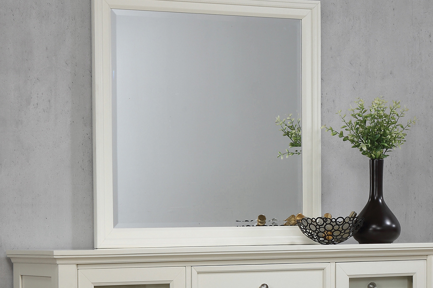 Coaster Sandy Beach Rectangular Mirror - White
