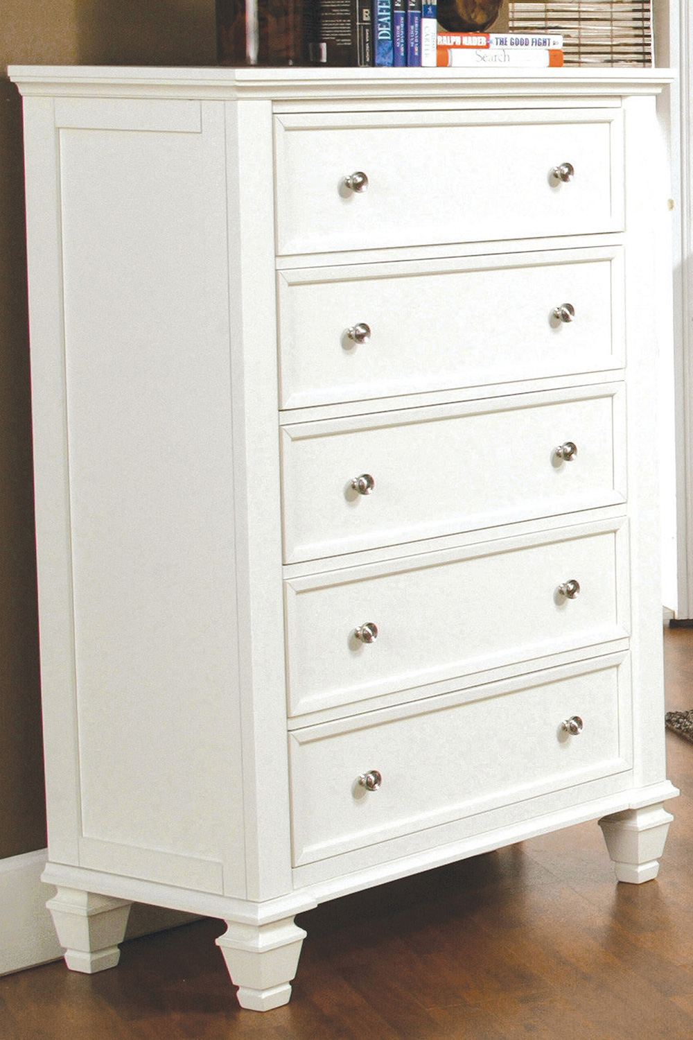 Coaster Sandy Beach 5-Drawer Rectangular Chest - White