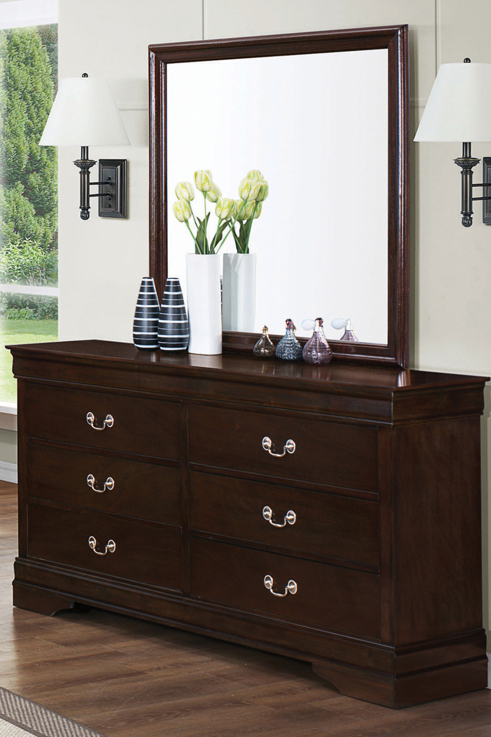 Coaster - Louis Philippe Square Mirror in Cappuccino