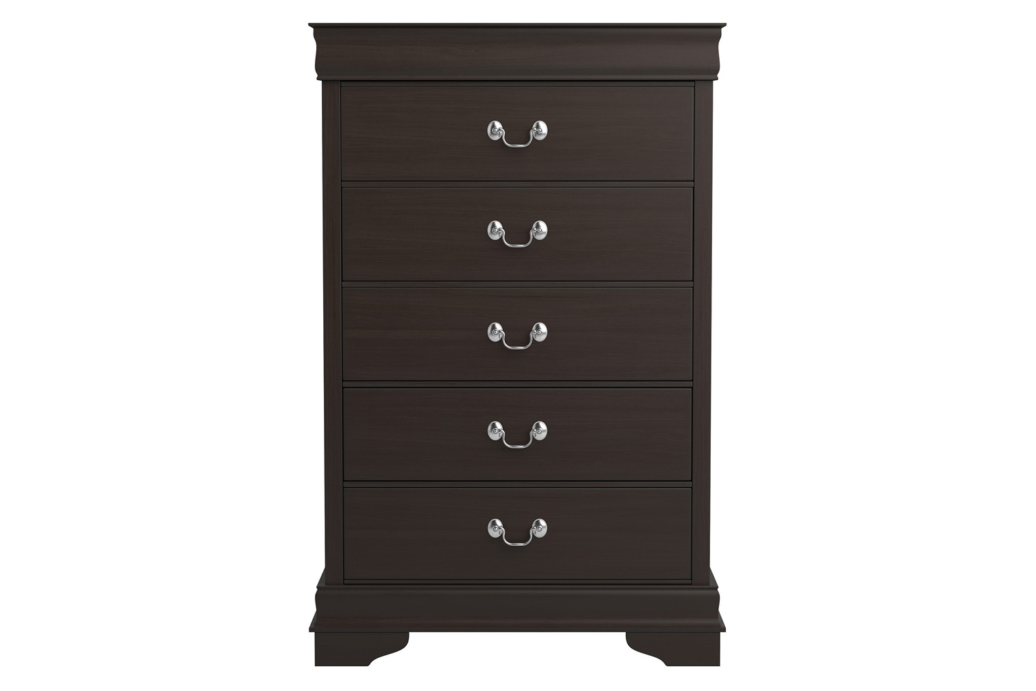 Coaster Louis Philippe 5-Drawer Chest with Silver Bails - Cappuccino