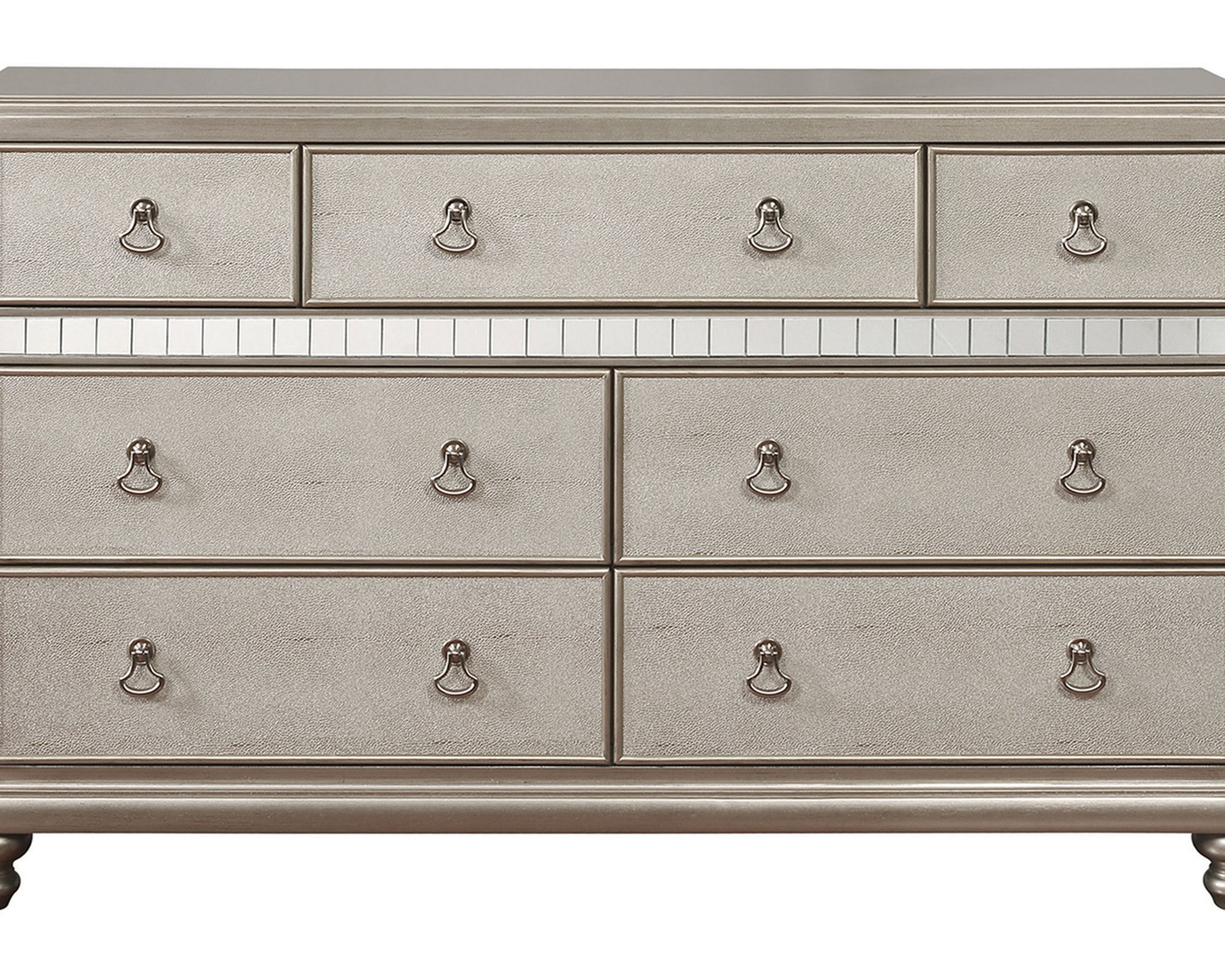 Coaster - Bling Game 7-Drawer Dresser in Metallic Platinum