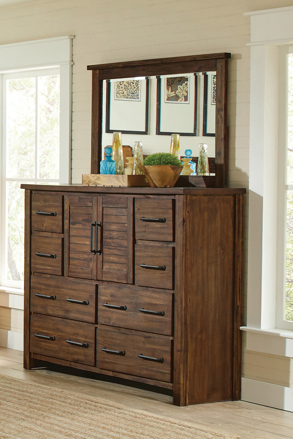 Coaster - Sutter Creek Rectangular Mirror in Vintage Bourbon