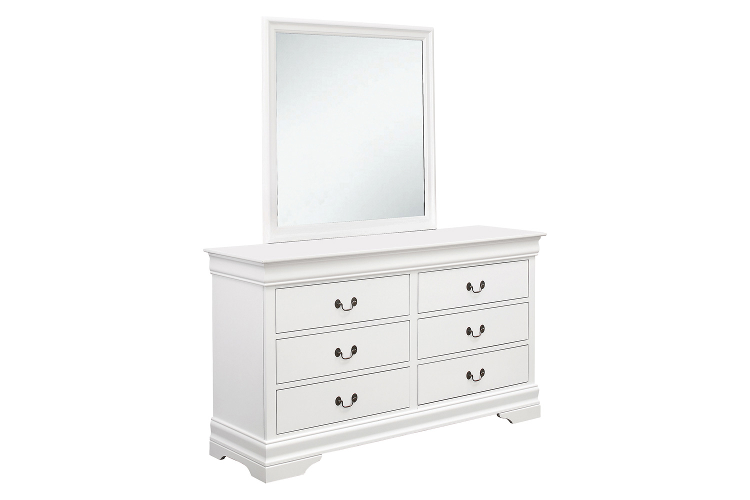 Coaster - Louis Philippe Beveled Edge Square Mirror in White