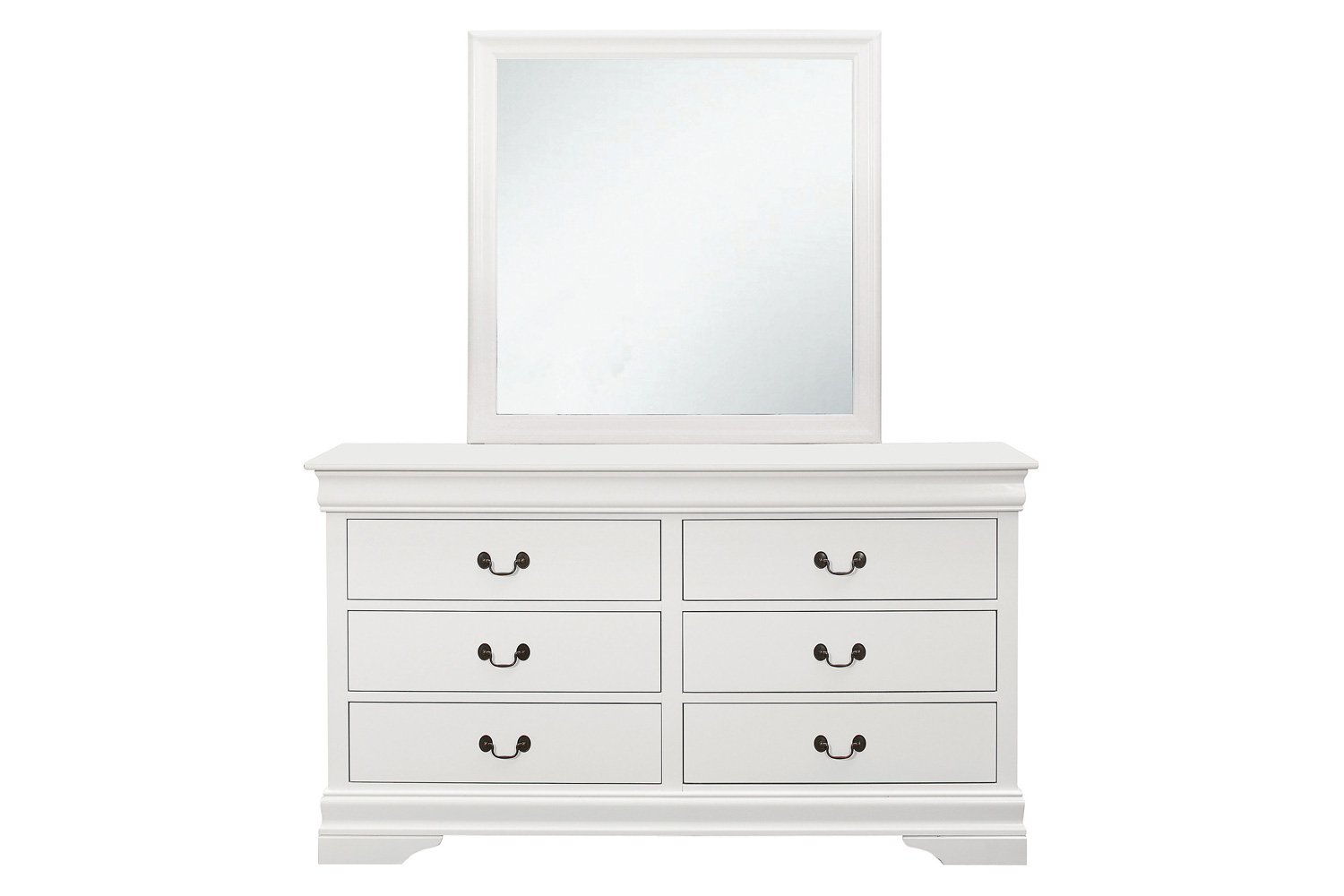 Coaster - Louis Philippe Beveled Edge Square Mirror in White