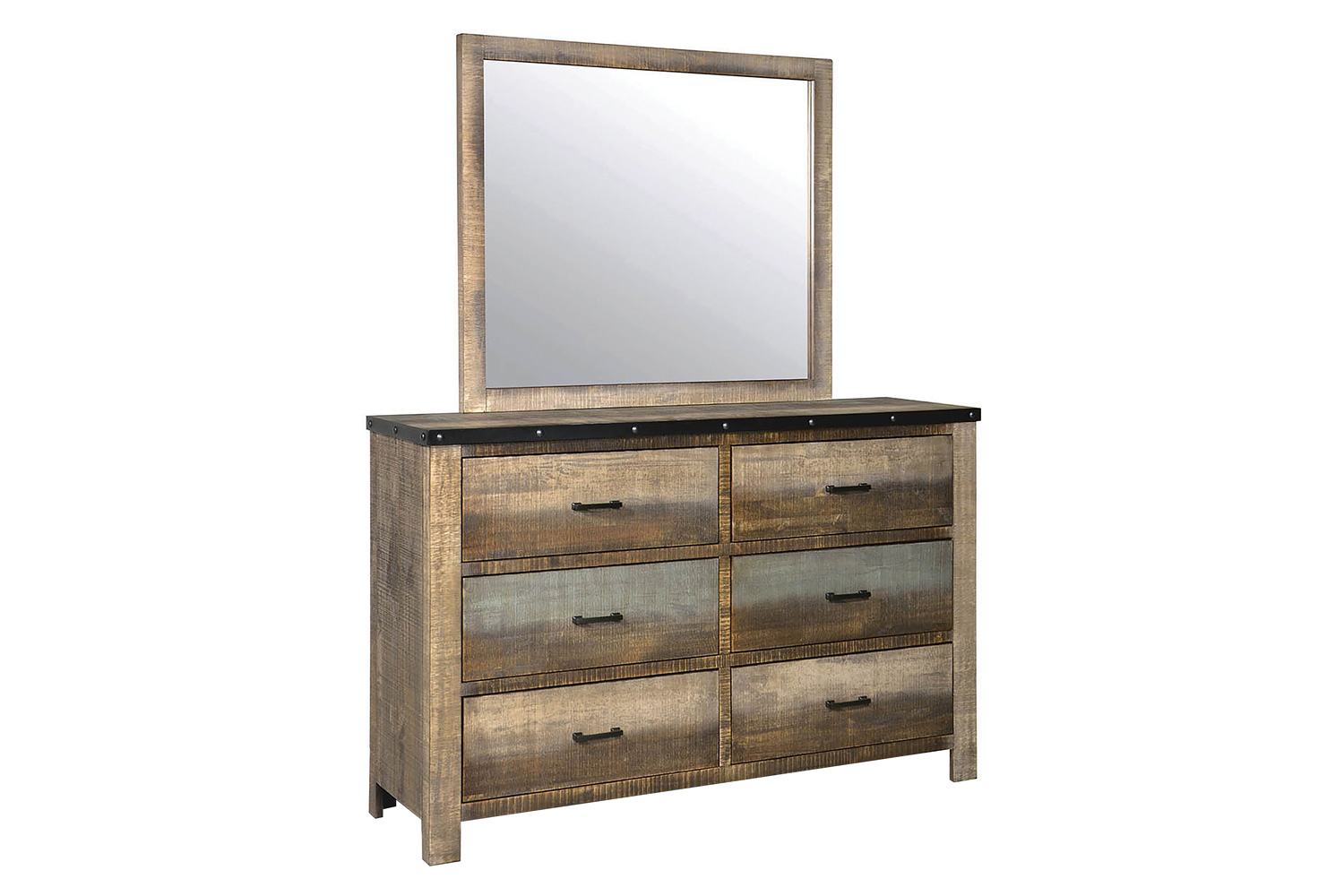 Coaster - Sembene Rectangular Mirror in Antique Multi-Color
