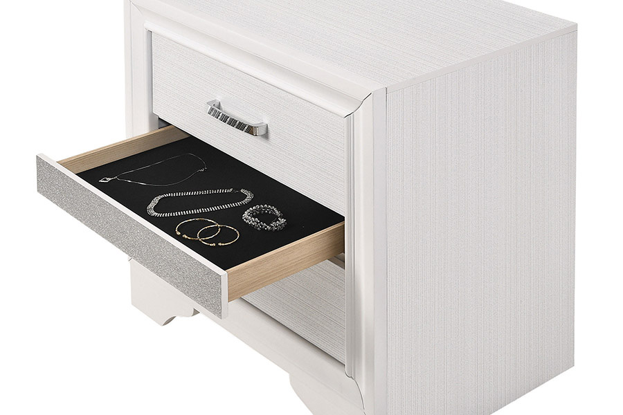 Coaster Miranda 2-Drawer Nightstand Tray - White