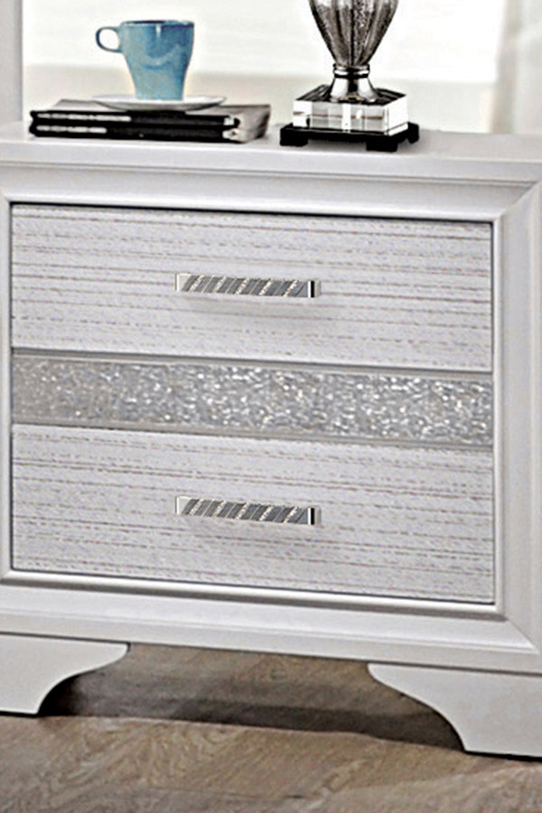 Coaster Miranda 2-Drawer Nightstand Tray - White