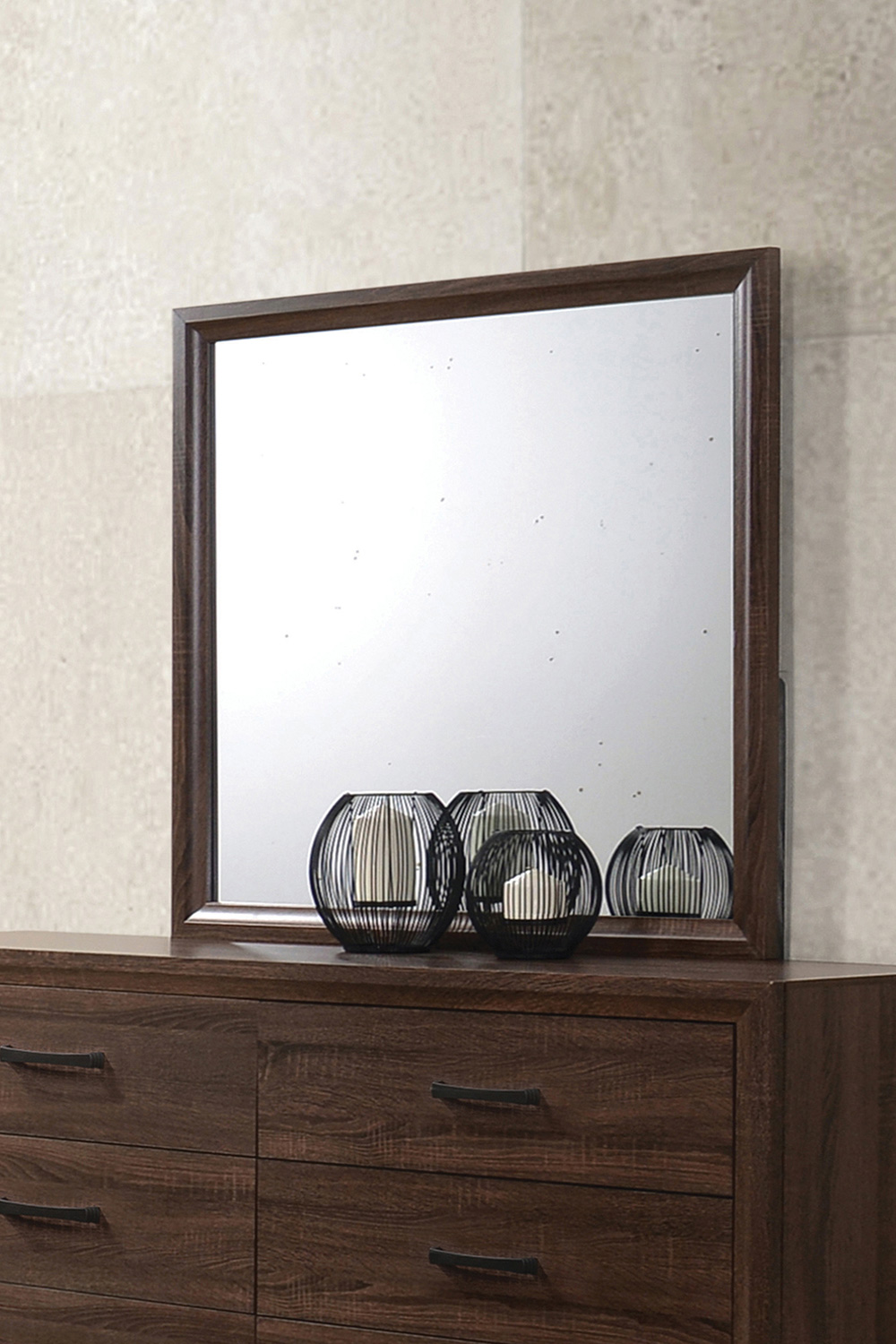 Coaster - Brandon Framed Mirror in Medium Warm Brown