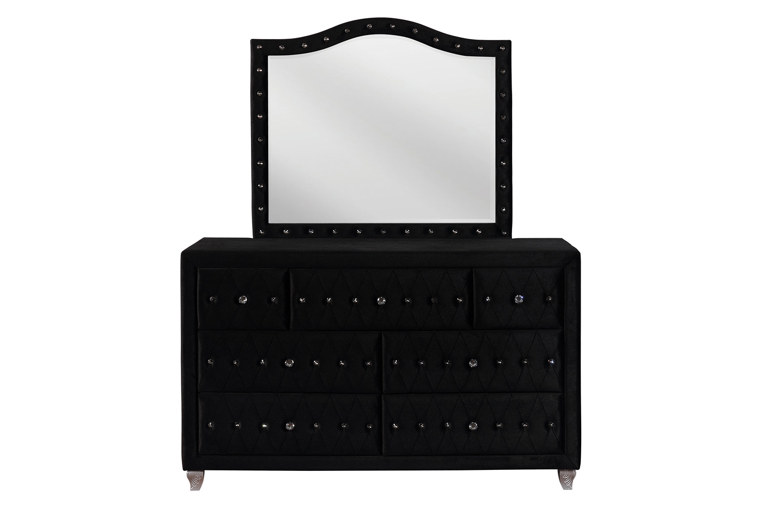Coaster Deanna Button Tufted Mirror - Black