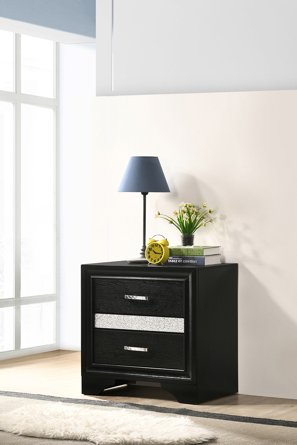 Coaster Miranda 2-Drawer Nightstand Tray - Black