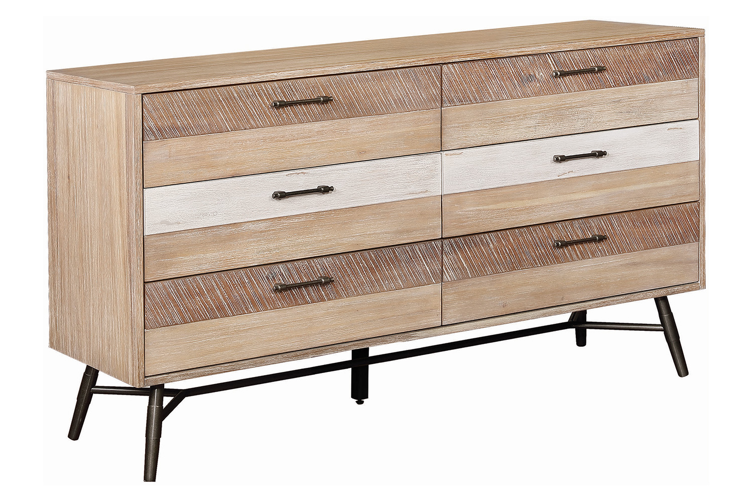Coaster Marlow Eastern King Platform Bed - Rough Sawn Multi