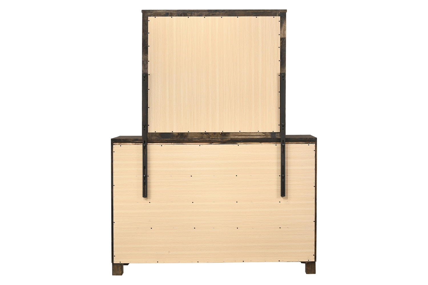 Coaster - Woodmont Rectangle Mirror in Rustic Golden Brown