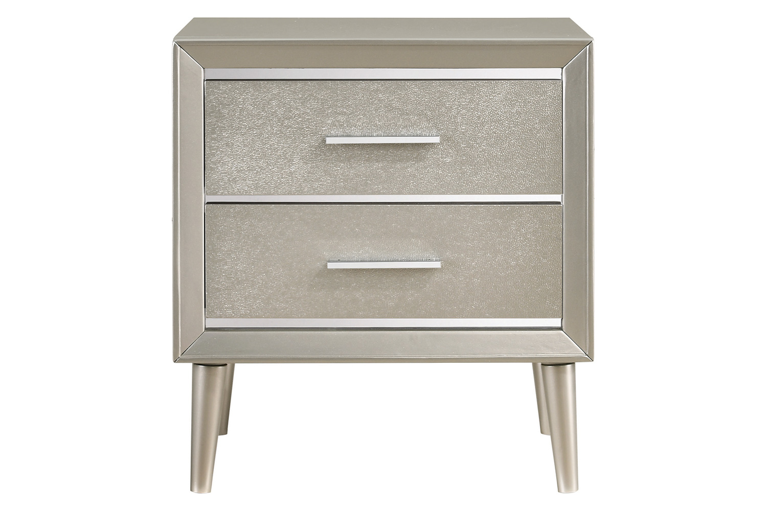 Coaster - Ramon 2-Drawer Nightstand in Metallic Sterling