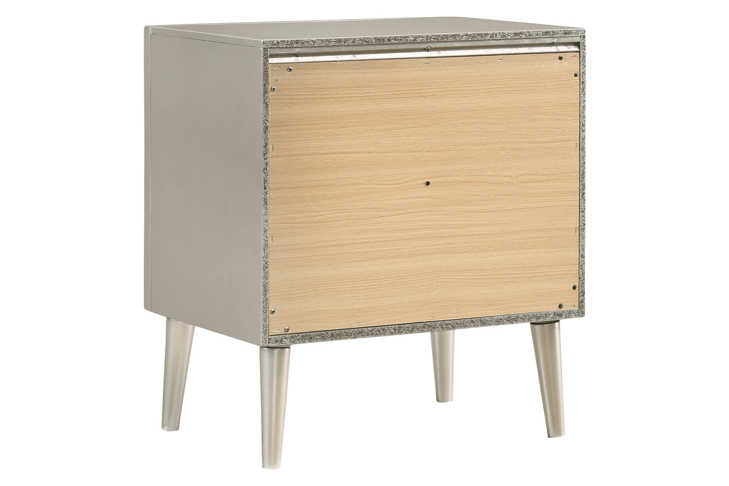 Coaster - Ramon 2-Drawer Nightstand in Metallic Sterling