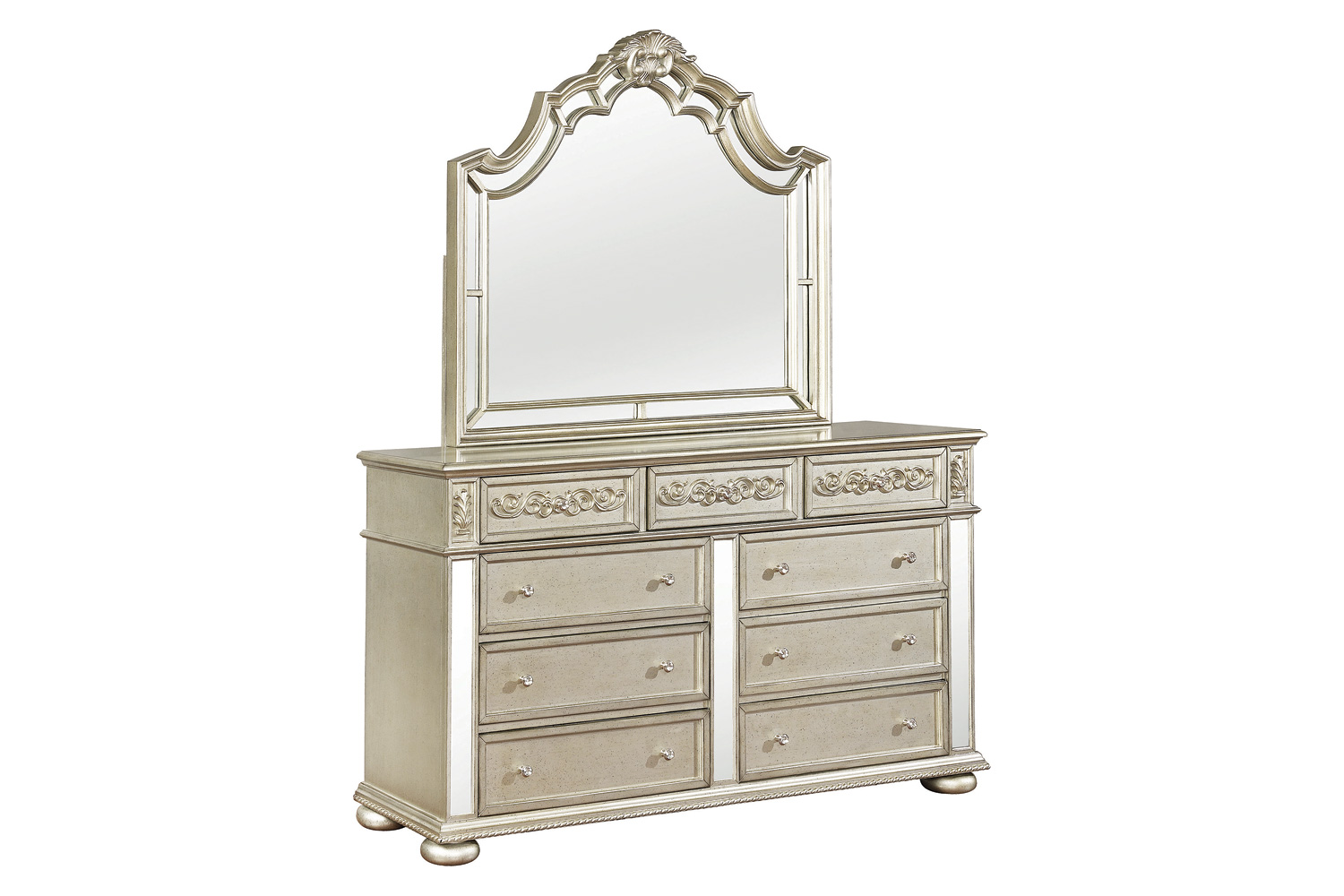 Coaster - Heidi Arched Mirror in Metallic Platinum
