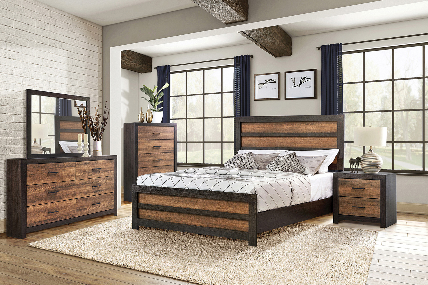 Coaster Dewcrest Eastern King Panel Bed - Caramel/Licorice