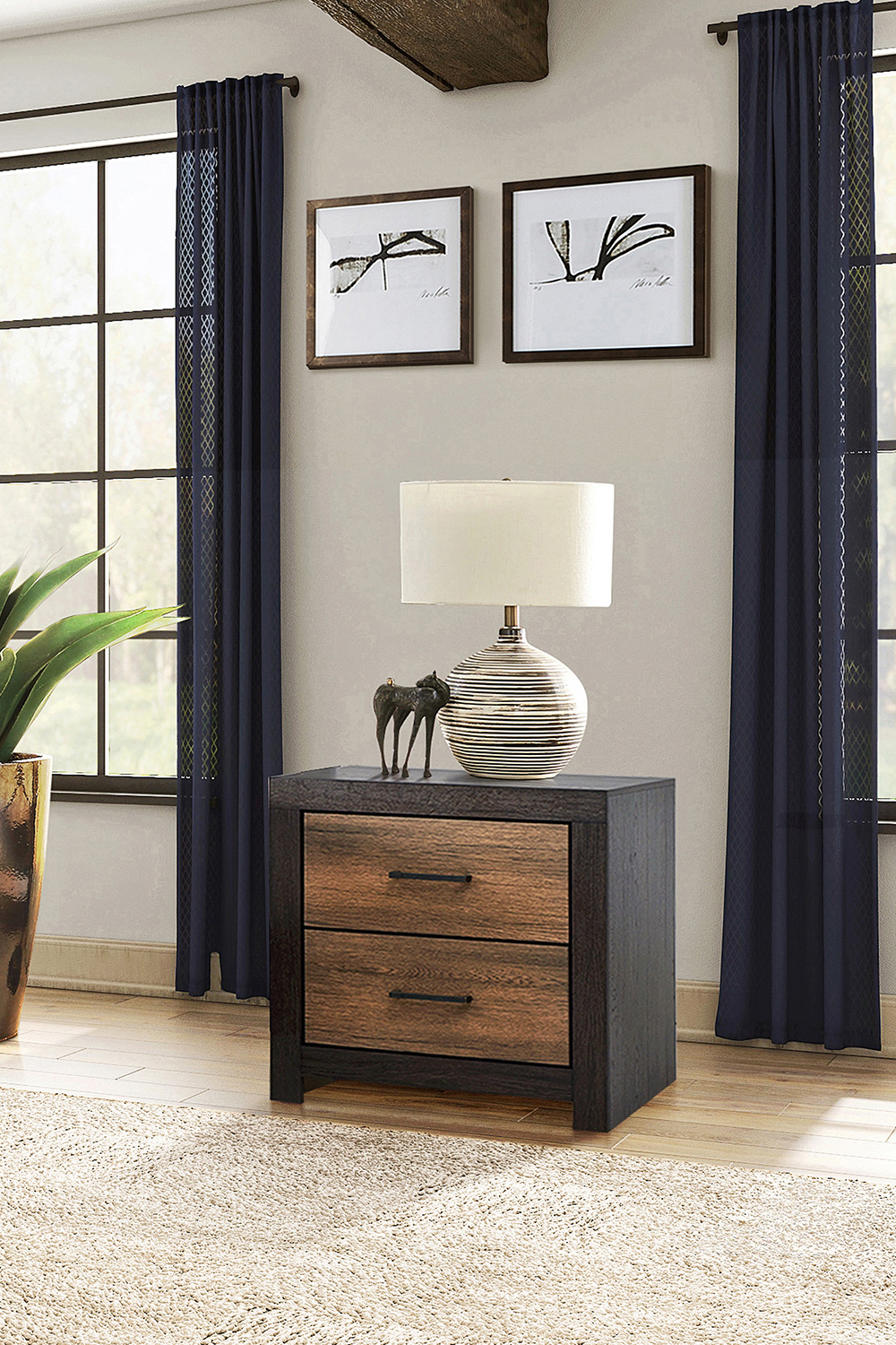 Coaster - Dewcrest 2-Drawer Nightstand in Caramel/Licorice