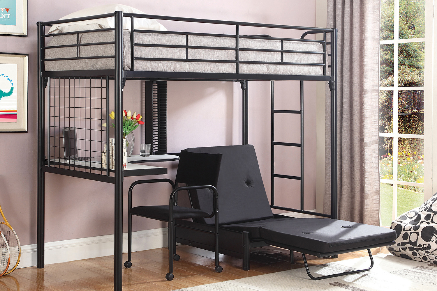 Coaster - Jenner Futon Pad in Black