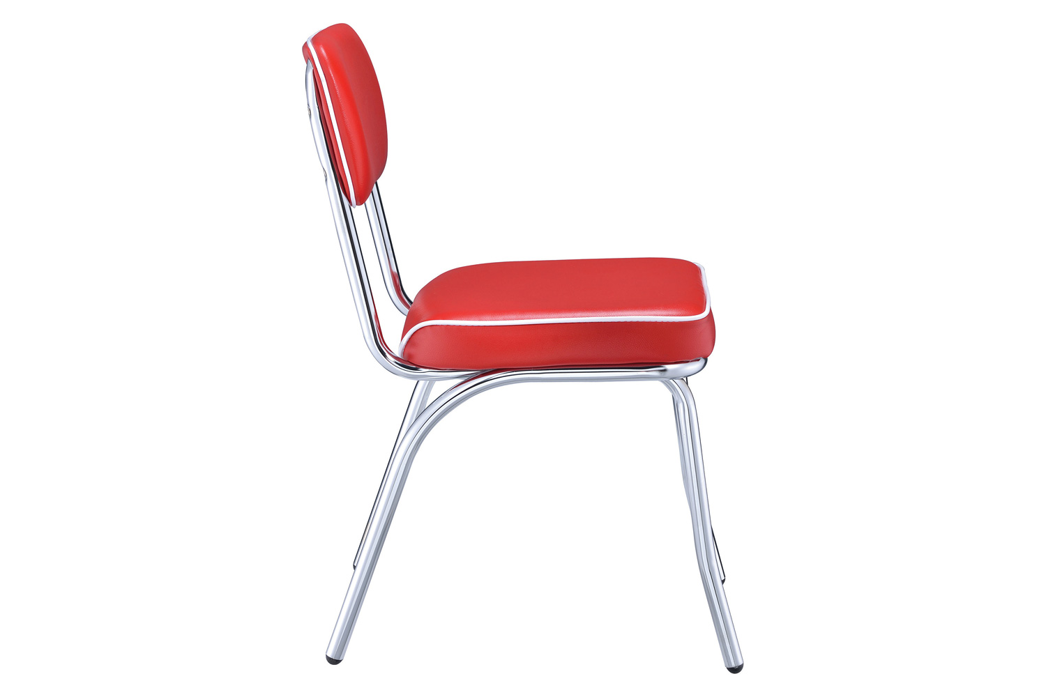 Coaster Retro Open Back Side Chairs (Set Of 2) - Red/Chrome