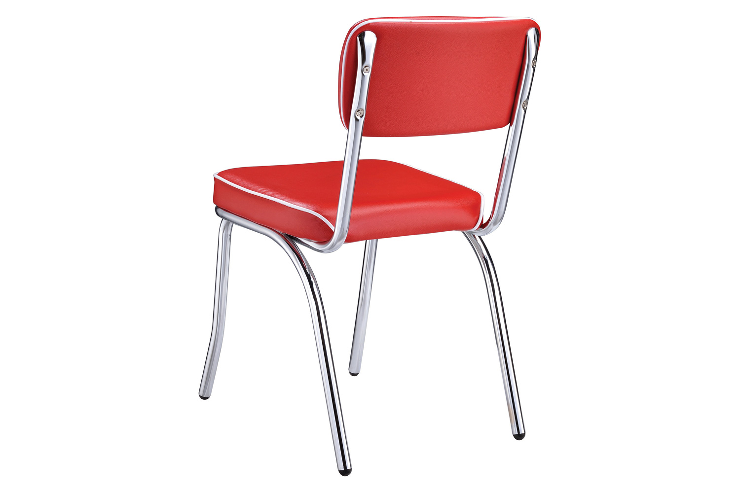 Coaster Retro Open Back Side Chairs (Set Of 2) - Red/Chrome