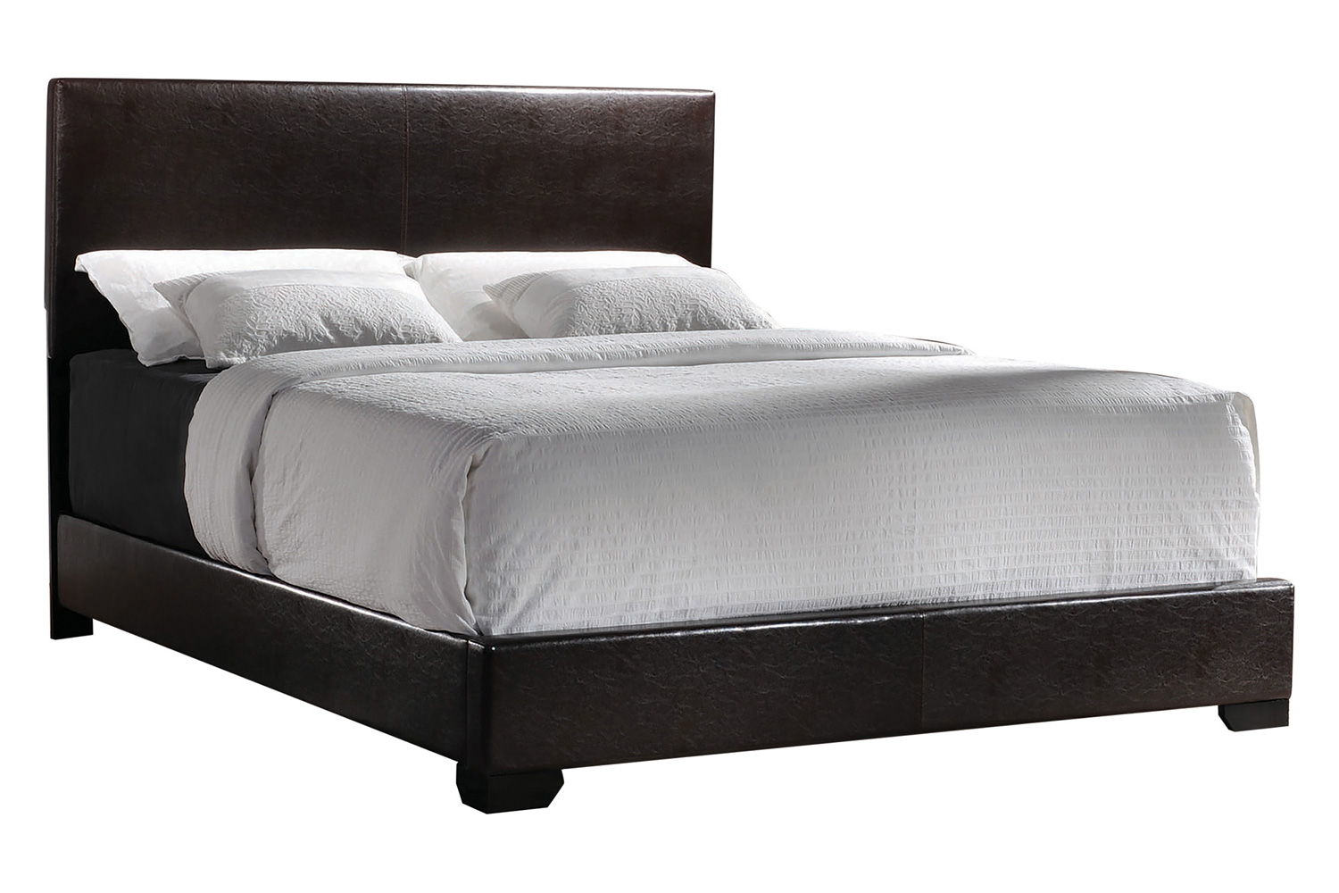 Coaster Conner California King Upholstered Panel Bed - Dark Brown