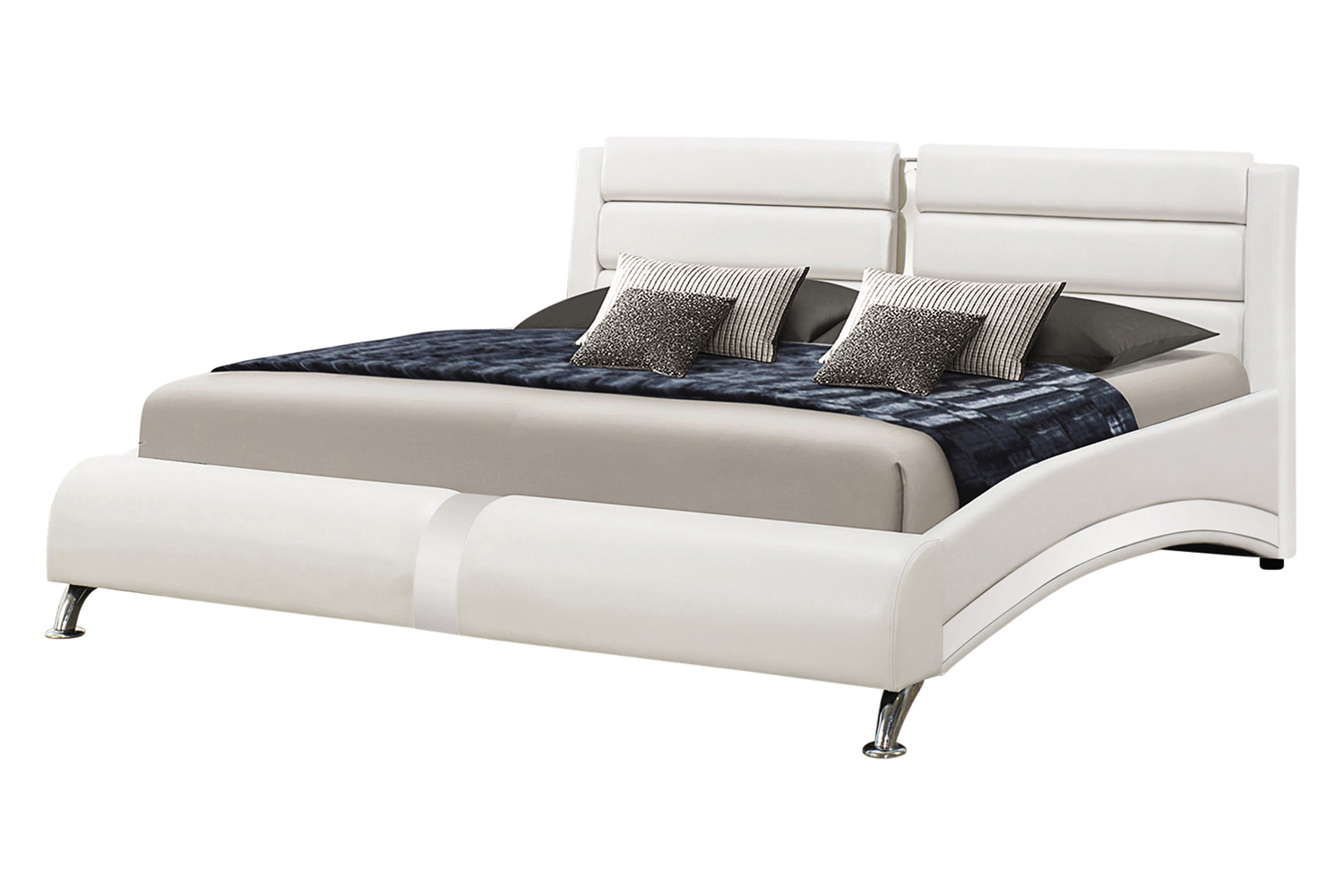 Coaster Jeremaine Queen Upholstered Bed - White