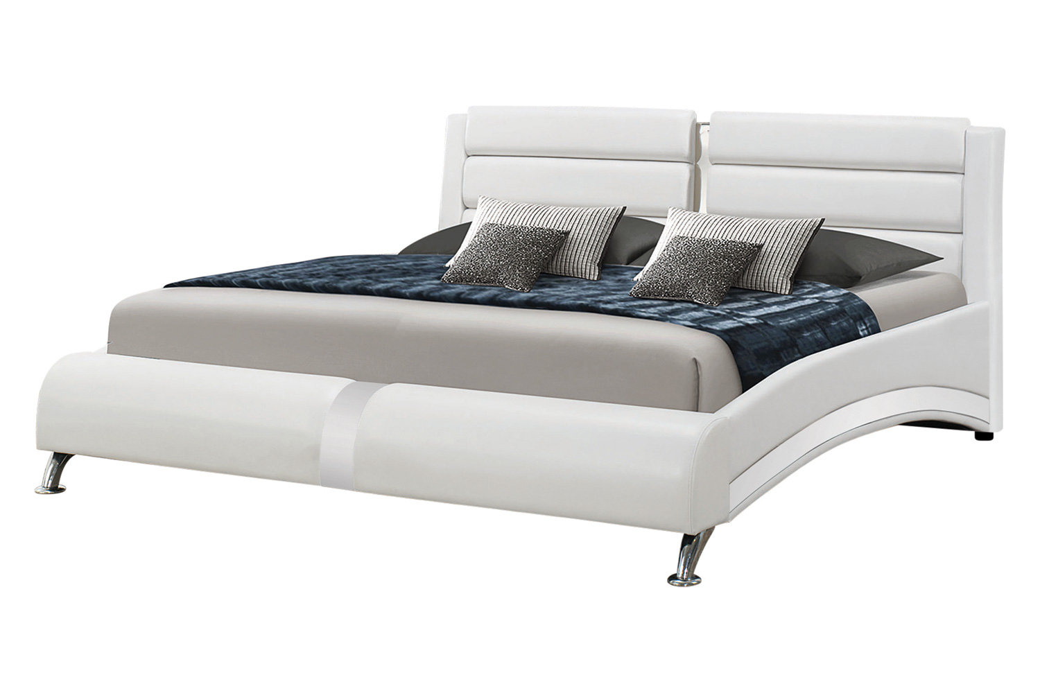 Coaster Jeremaine Queen Upholstered Bed - White