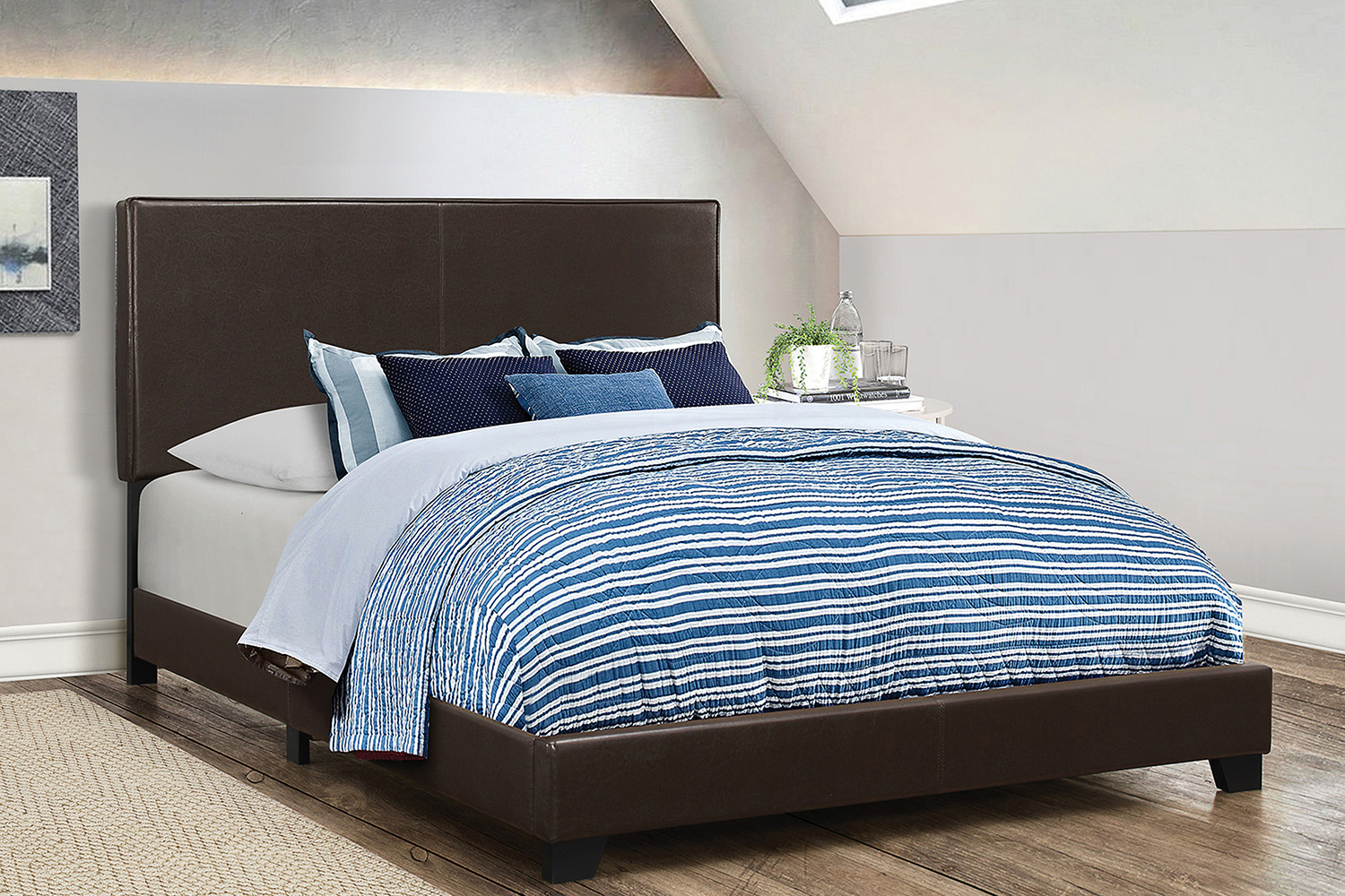 Coaster Dorian Upholstered California King Bed - Brown