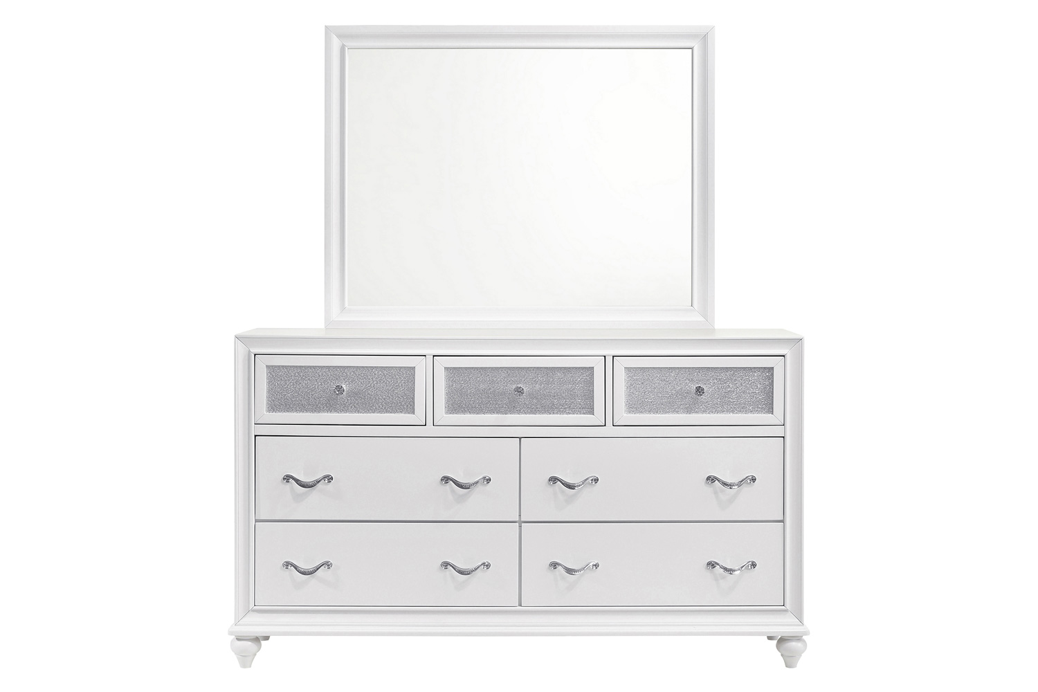 Coaster Barzini California King Wingback Tufted Bed - White