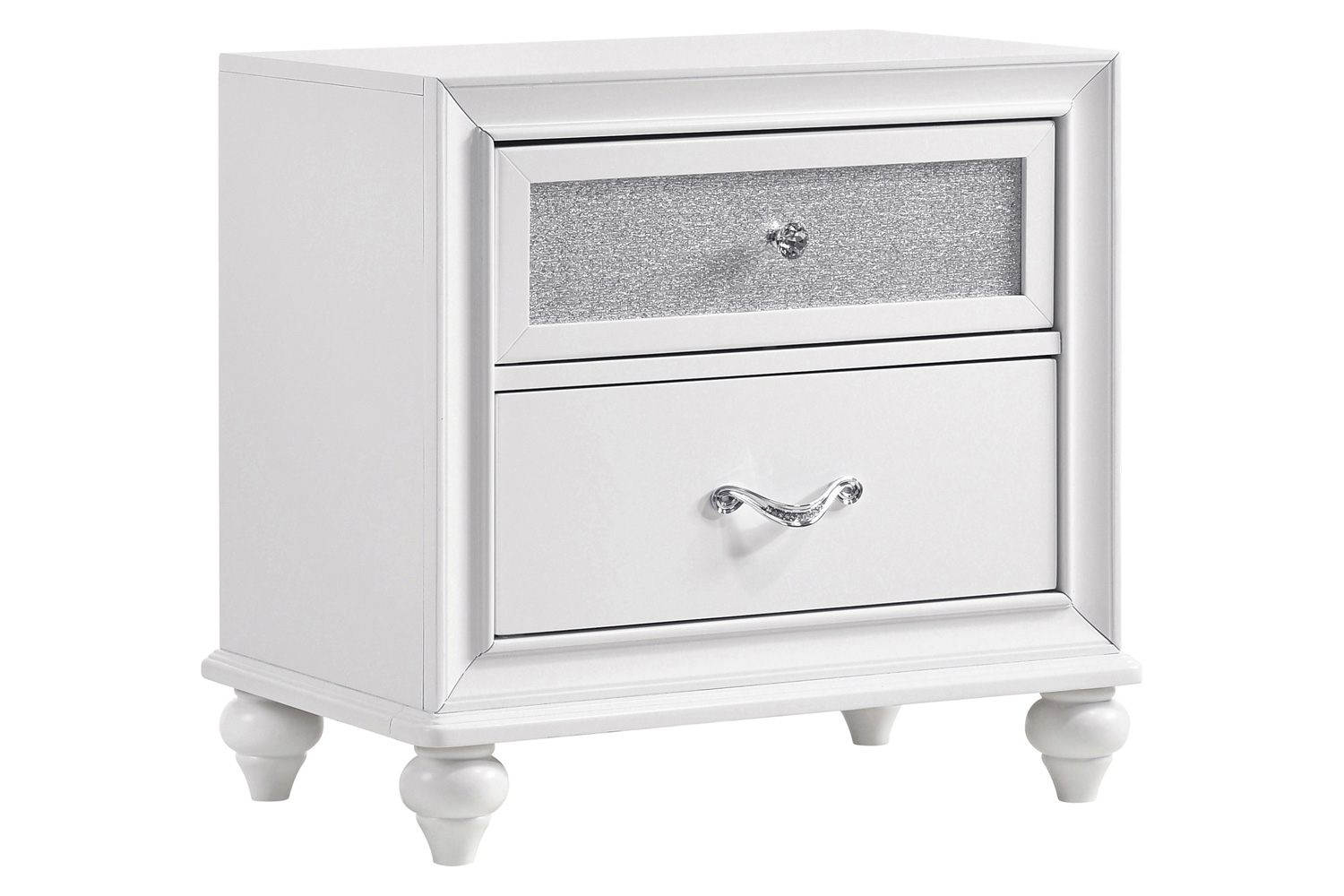 Coaster Barzini Queen Wingback Tufted Bed - White