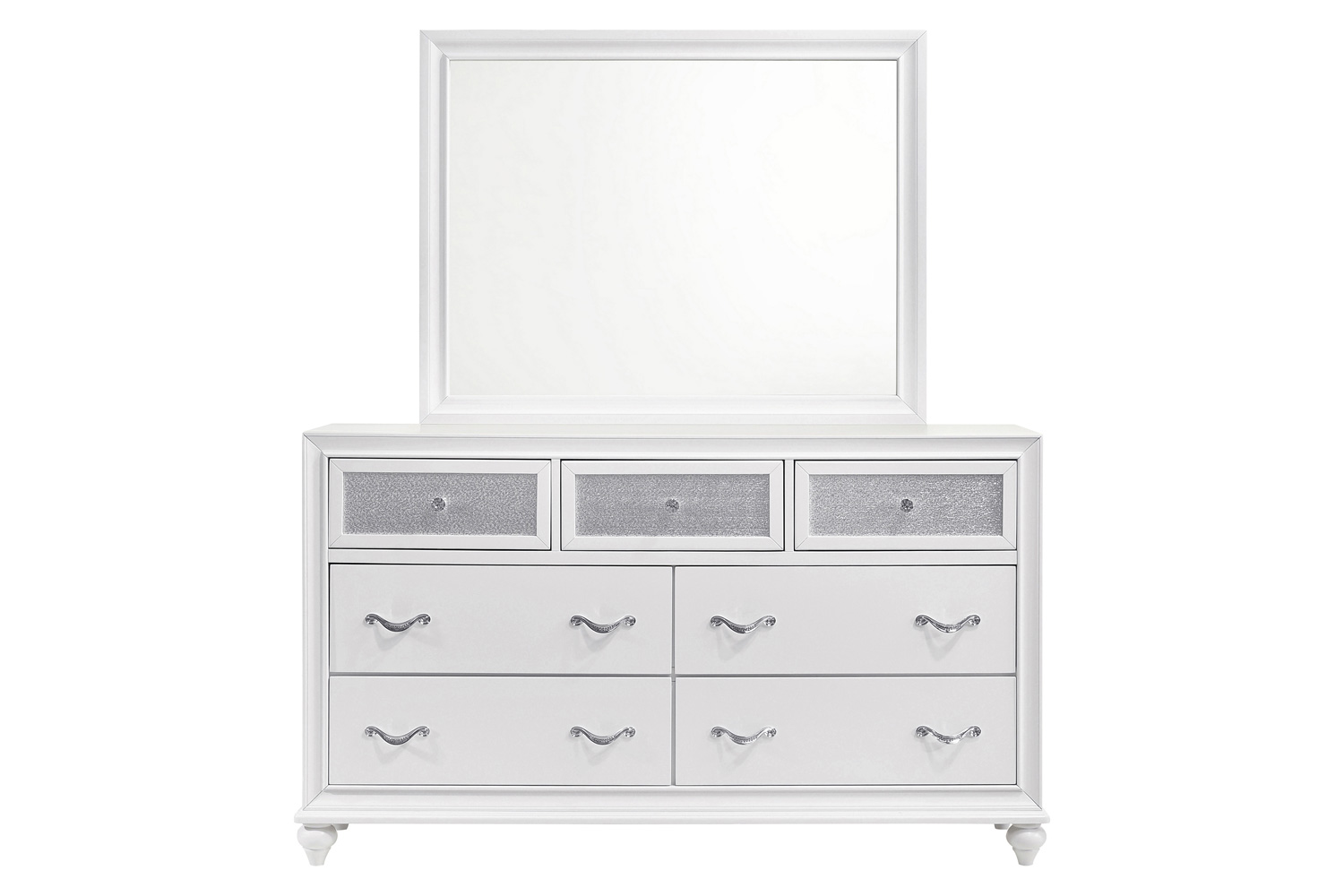 Coaster Barzini Queen Wingback Tufted Bed - White