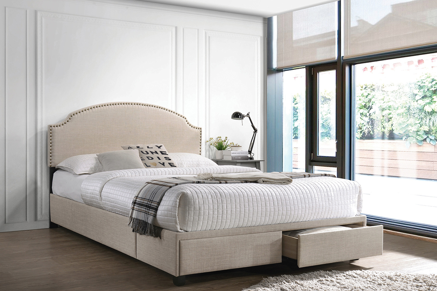 Coaster - Newdale Full 2-Drawer Upholstered Storage Bed