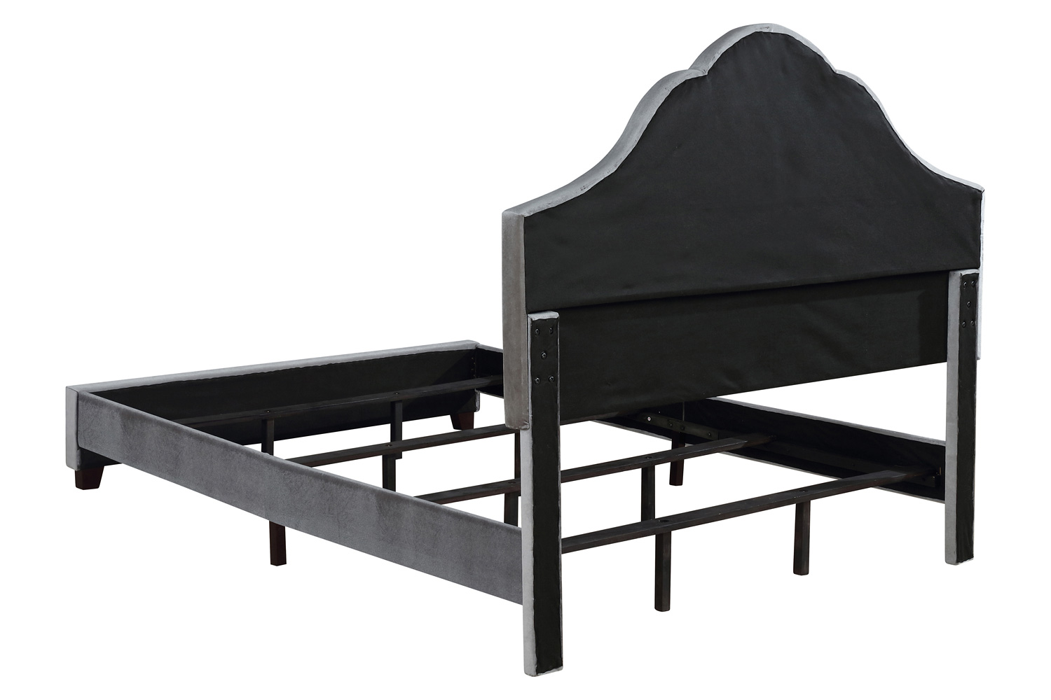 Coaster Abbeville Eastern King Upholstered Bed with Arched Headboard - Gray