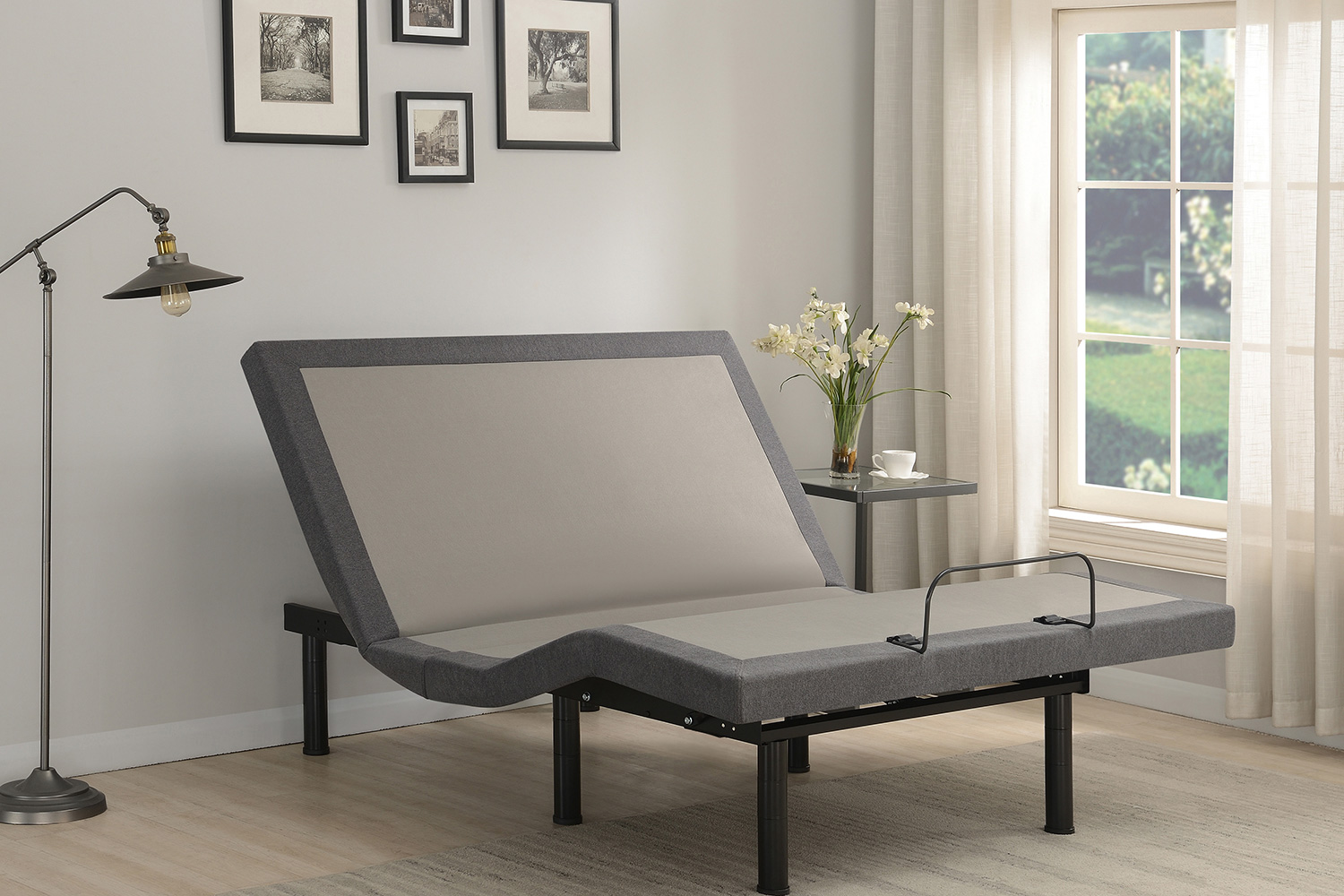 Coaster Clara Full Adjustable Bed Base - Gray/Black