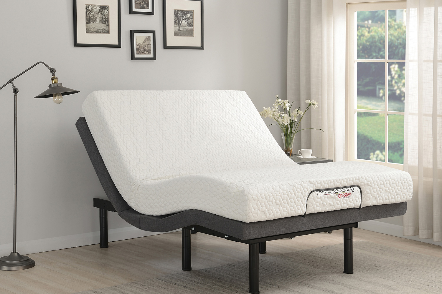 Coaster Clara Full Adjustable Bed Base - Gray/Black