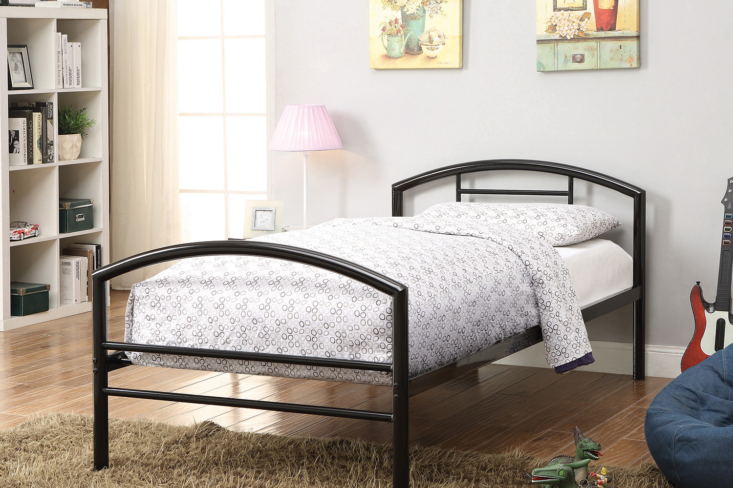 Coaster - Baines Twin Metal Bed with Arched Headboard