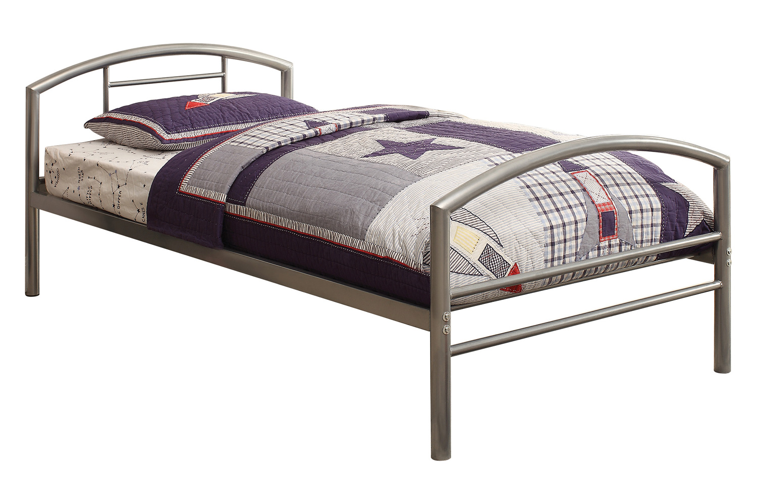 Coaster - Baines Twin Metal Bed with Arched Headboard