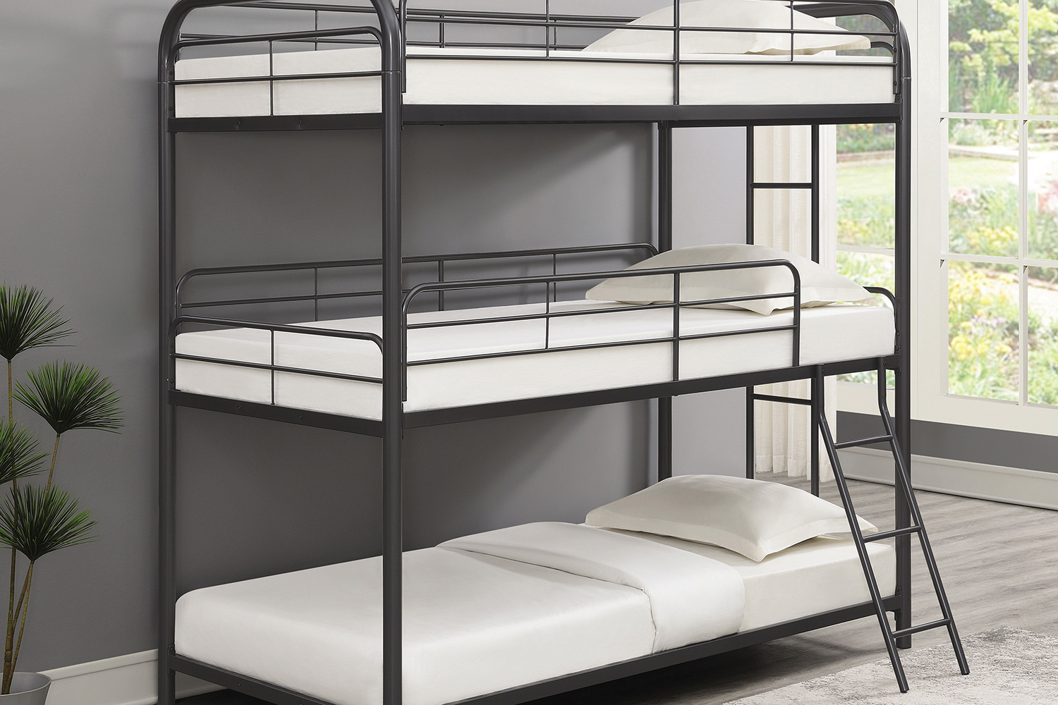 Coaster - Garner Triple Bunk Bed With Ladder 400777